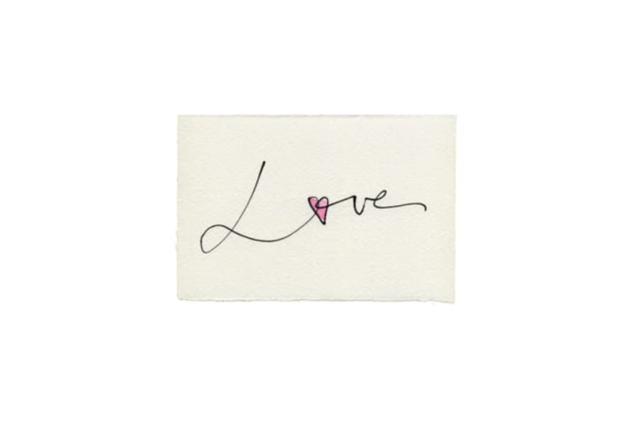 Scribble & Daub Love Heart (pink) Card