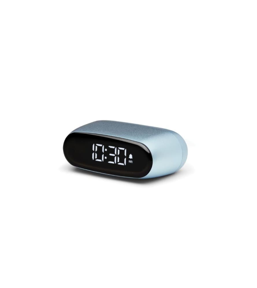 Lexon Light Blue Minuit Alarm Clock