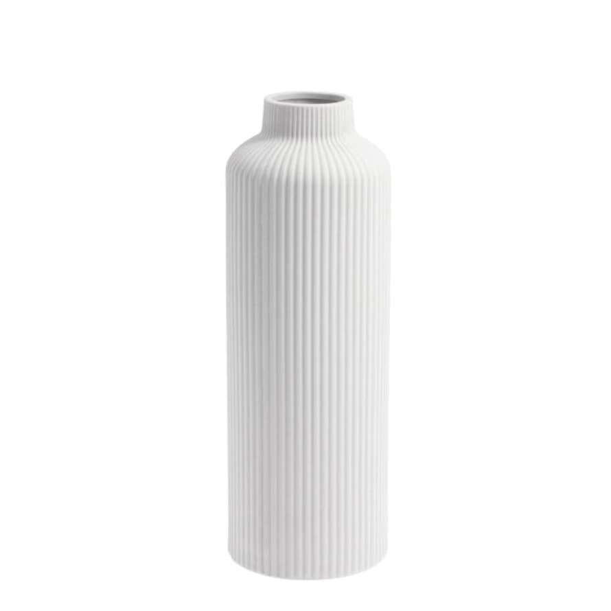 TUSKcollection Adala White Ceramic Vase Large
