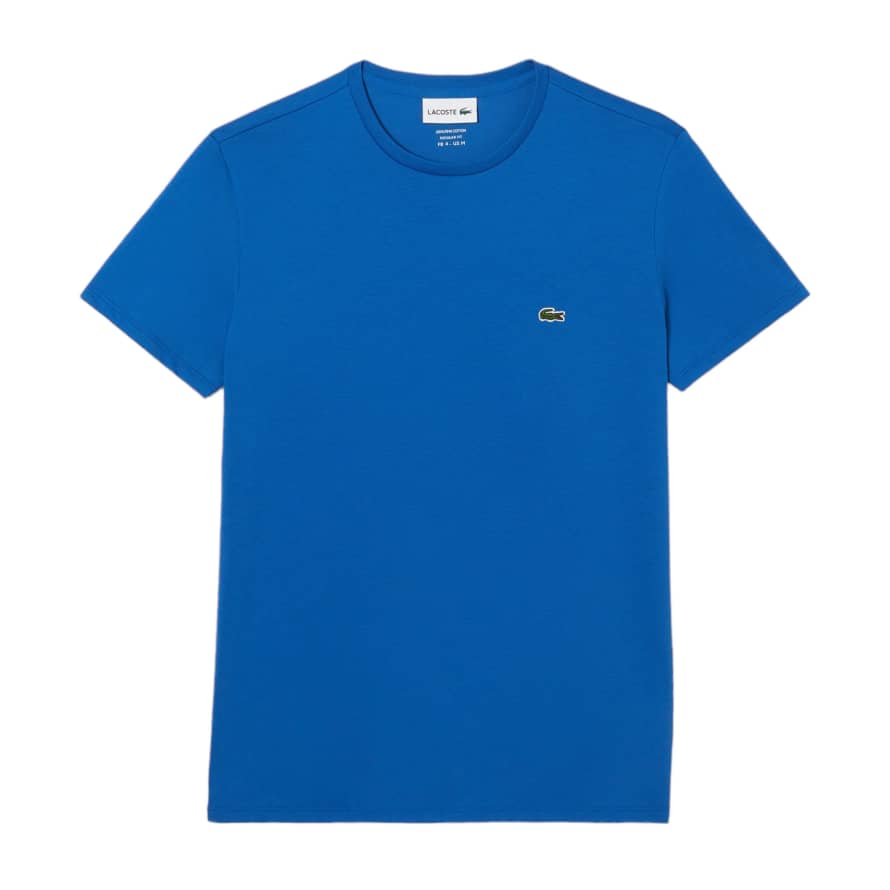 Lacoste T-shirt Classic In Pima Uomo Eletric Blue