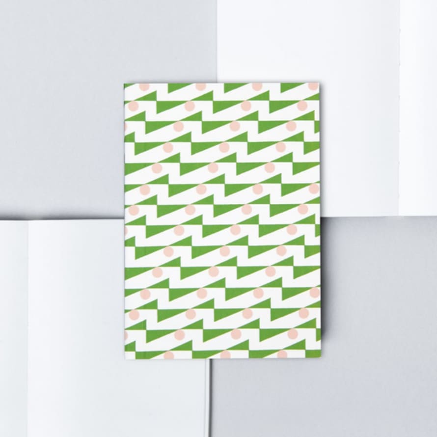 Ola A6 Pocket Layflat Notebook Enid Green & Pink