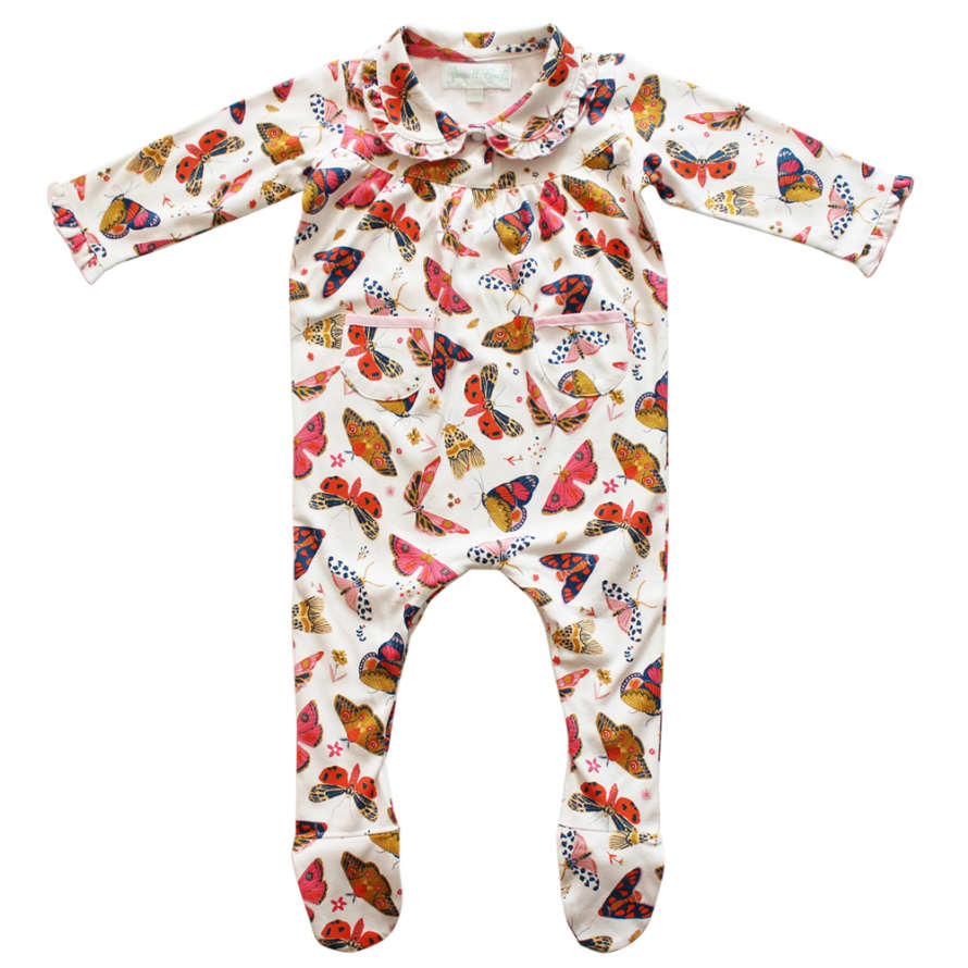 Powell Craft Butterfly Print Baby Jumpsuit