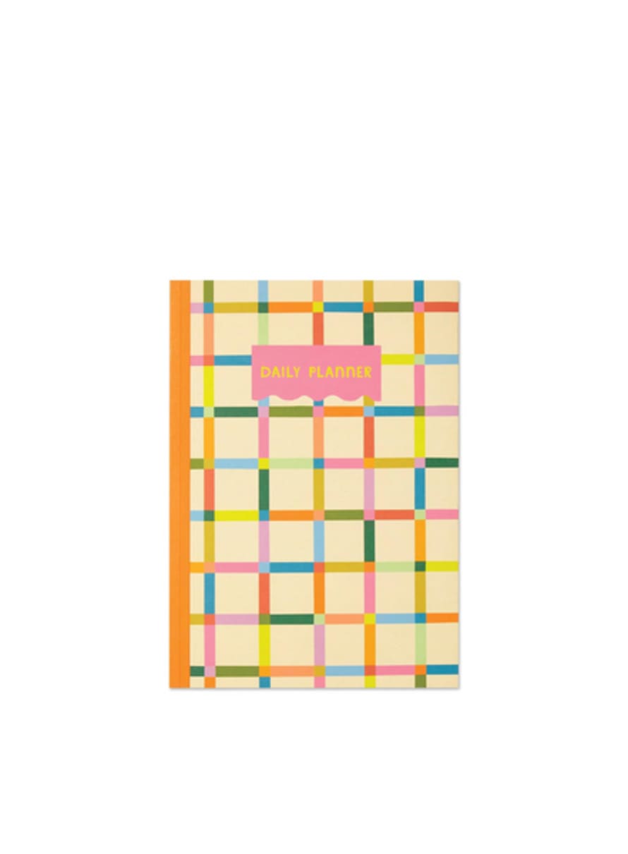 Raspberry Blossom Rainbow Check 304 Page Daily Planner 