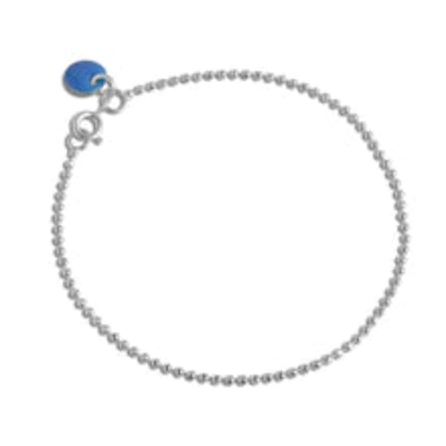 Enamel Copenhagen Sterling Silver Ball Chain Bracelet - Cornflower