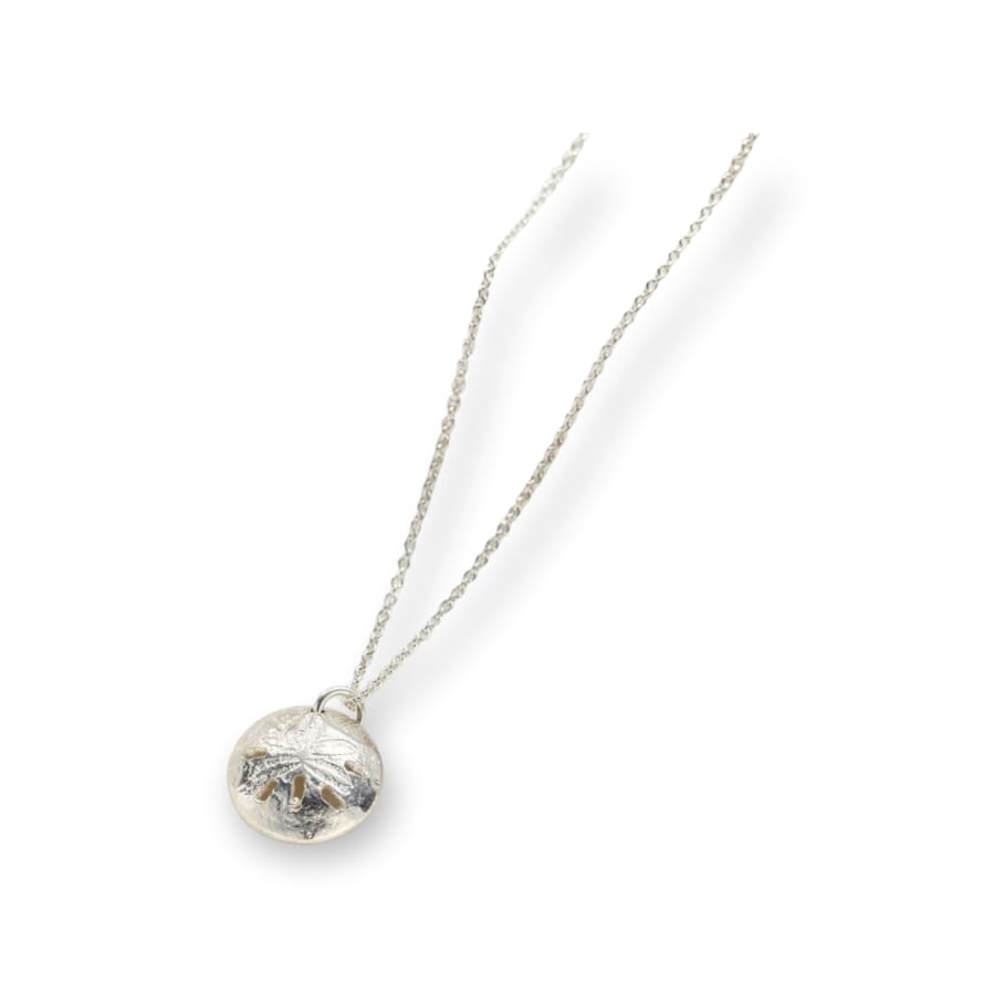 Posh Totty Designs Sterling Silver Curved Sand Dollar Necklace