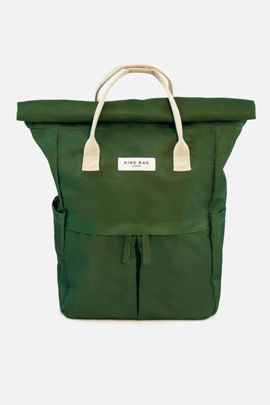 Kind Bag Medium Hackney Sustainable Backpack - Khaki Green