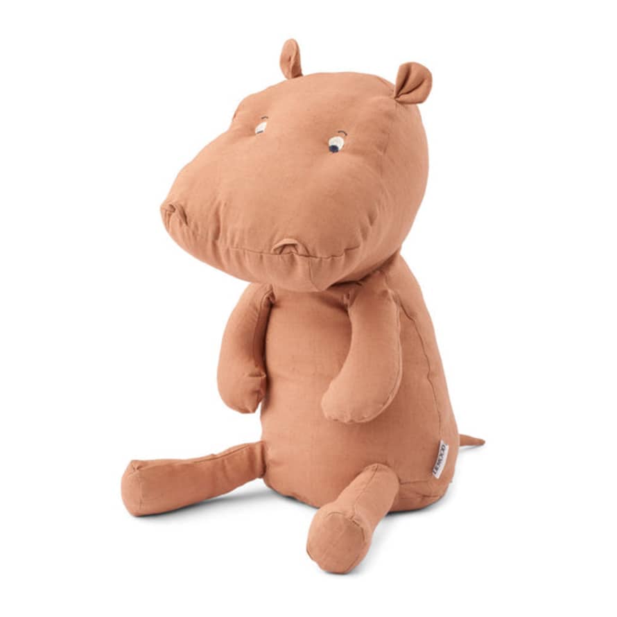 Liewood Halfdan Pink Hippo Stonewashed Soft Toy - Large