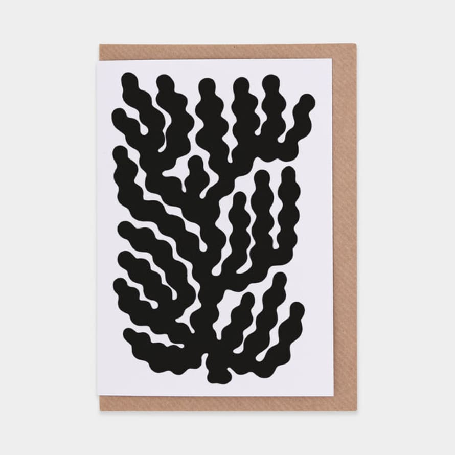 Nico De Caro Coral #009 Black Greetings Card