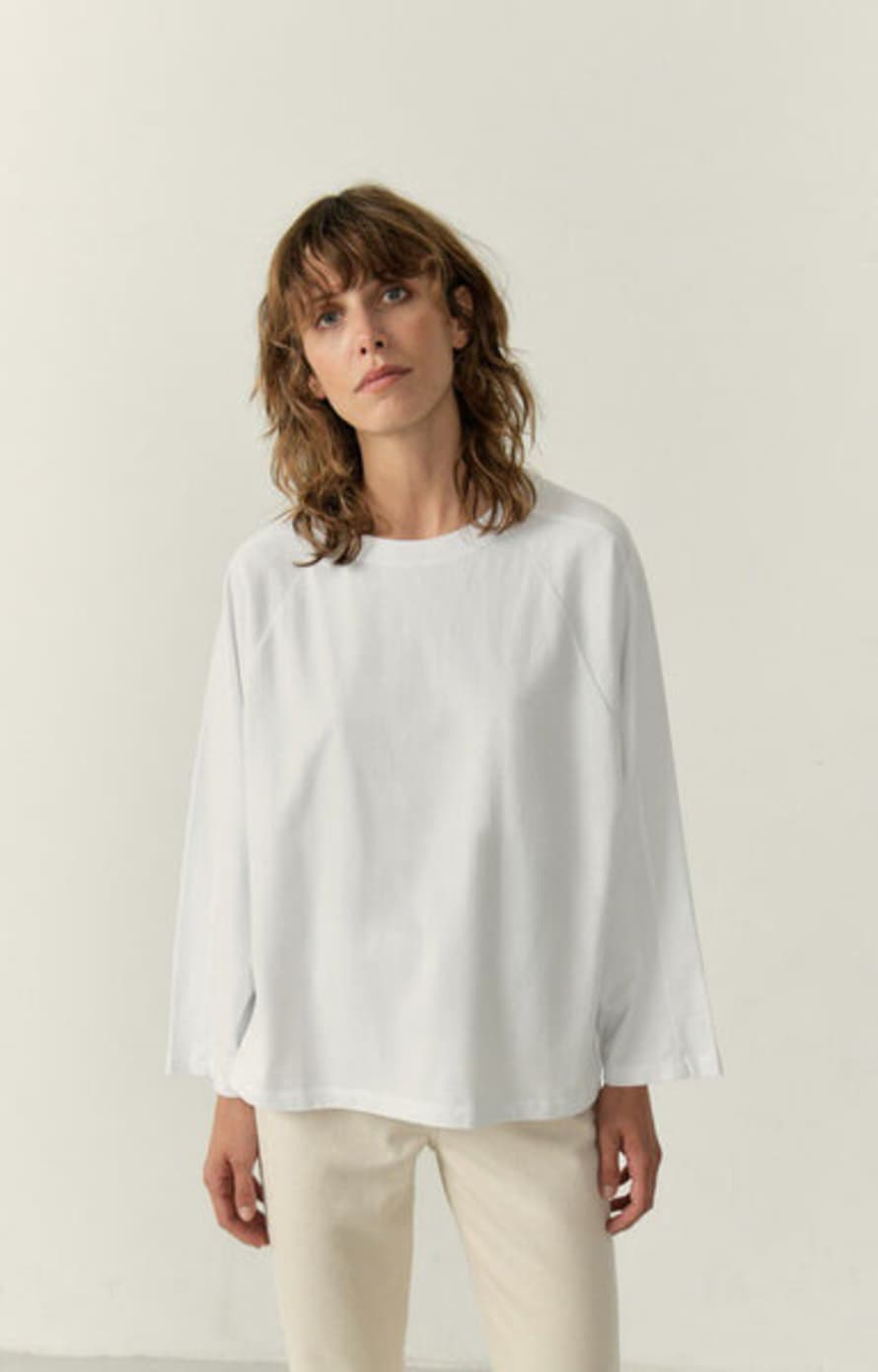 American Vintage Fizvalley Long Sleeve T-shirt - White