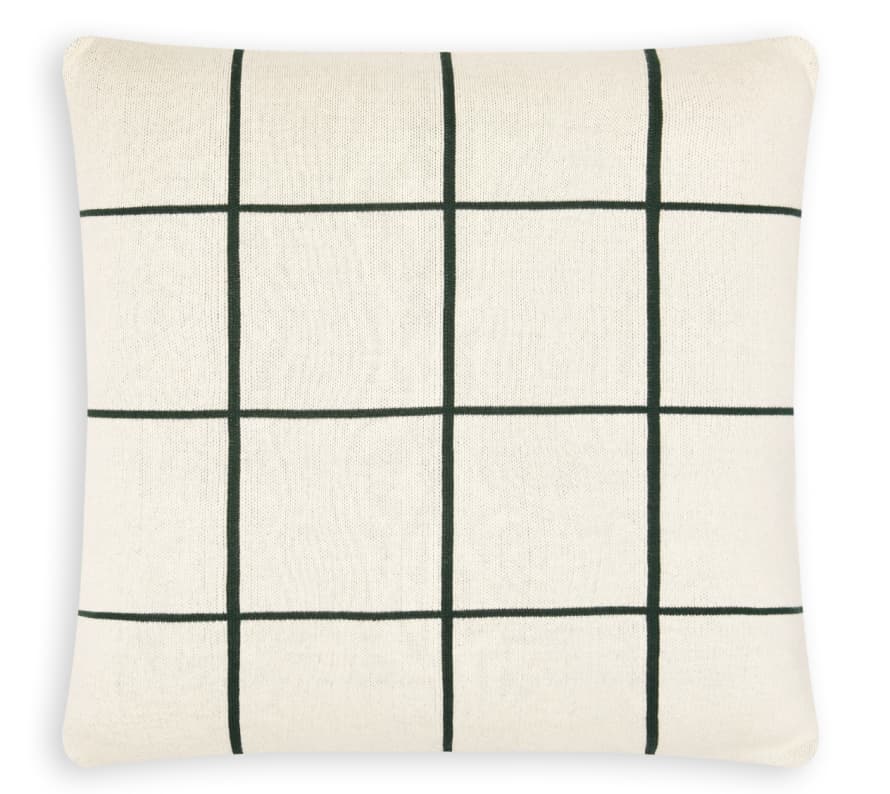 Sophie Home Grid Cushion: Forest