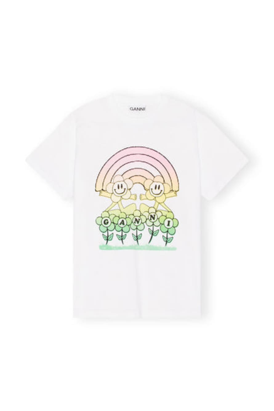 Ganni Jersey Rainbow Relaxed T-shirt
