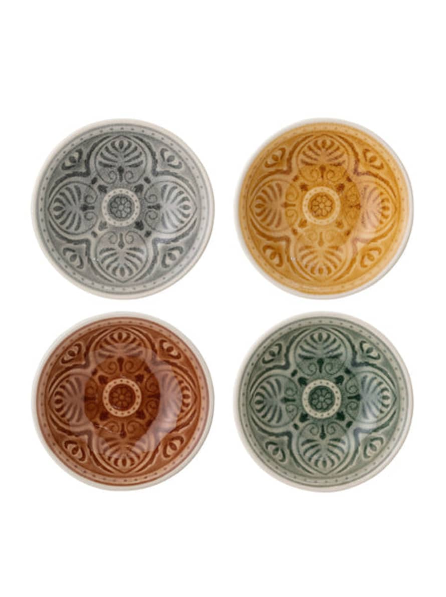 Bloomingville Rani Small Glazed Stoneware Bowls - Set Of 4