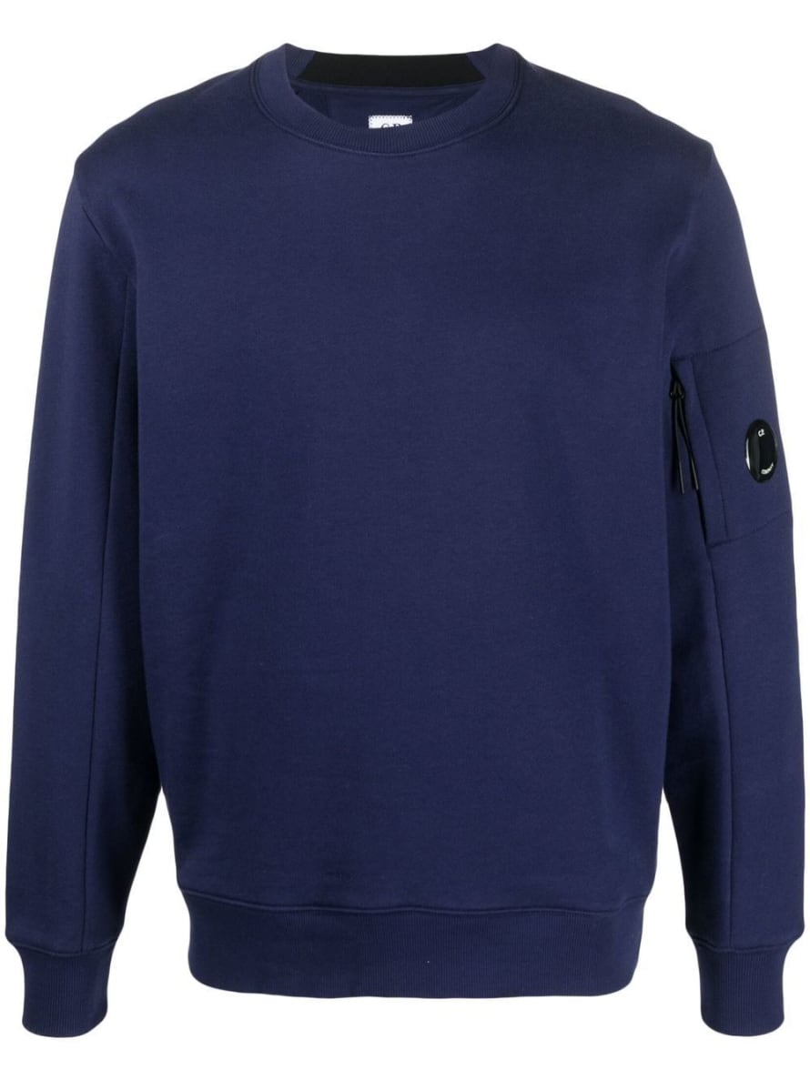 C.P. Company C.p. Company Diagonal Raised Fleece Crew Neck Sweatshirt Medieval Blue