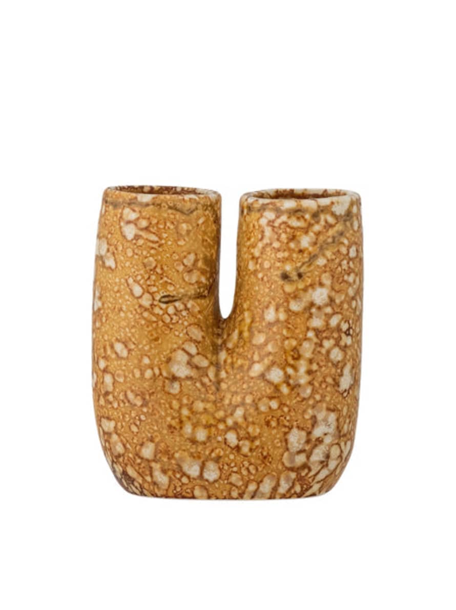 Bloomingville Dewa Mottled Double Opening Stoneware Vase