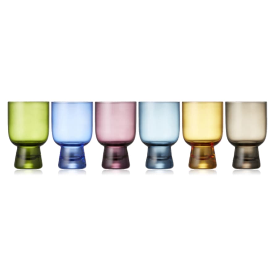 LYNGBY GLASS Set of Six Assorted Tumblers 