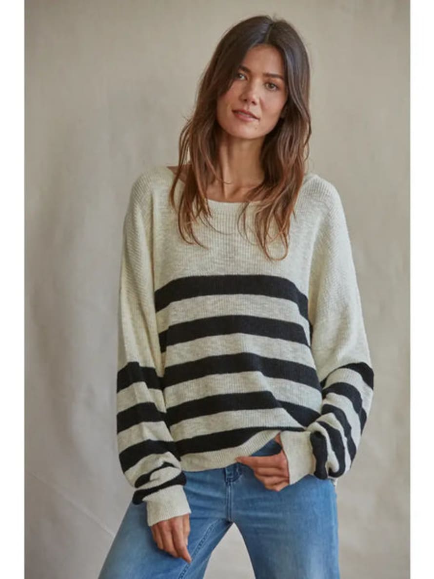 by together Striped Slouchy Knitted Jumper