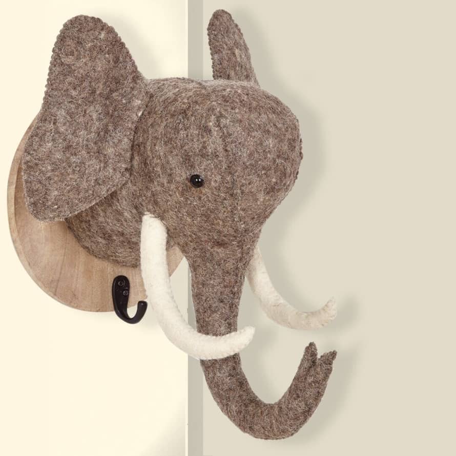 Foimpex Felt Elephant  Head Hook