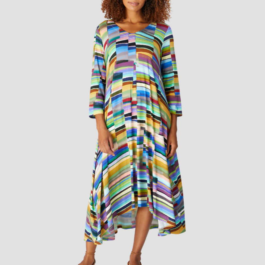 Sahara Horizon Stripe Jersey Dress - Multi