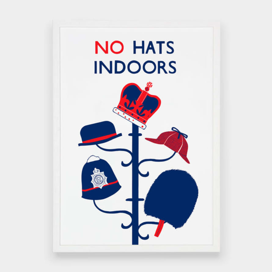 Jamie Jones A4 No Hats Indoors Print