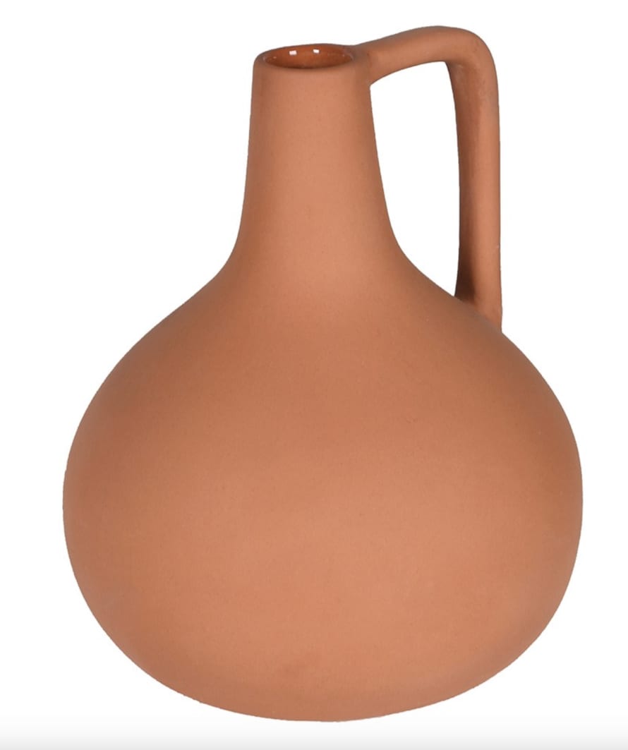THE BROWNHOUSE INTERIORS Terracotta Vase with Handle