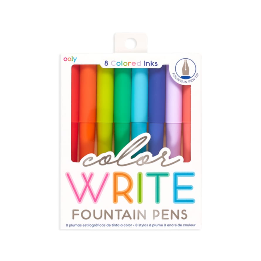 Ooly - Colour Write Fountain Pens - Set Of 8