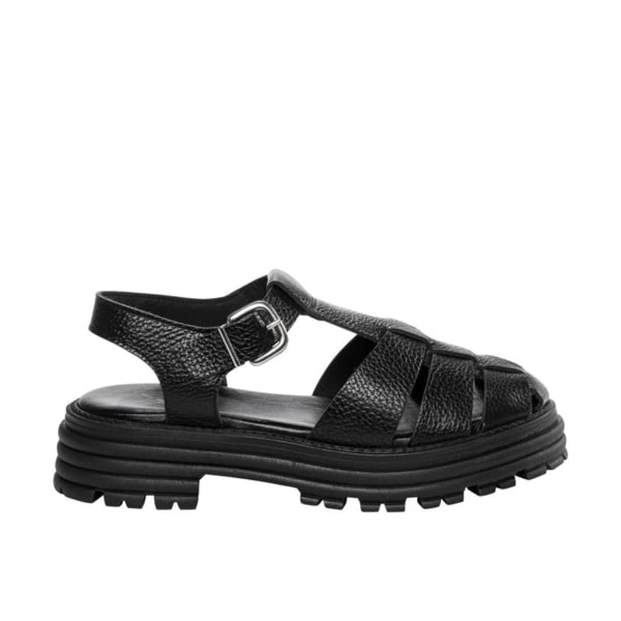 KMB Black Dollaro Sandals