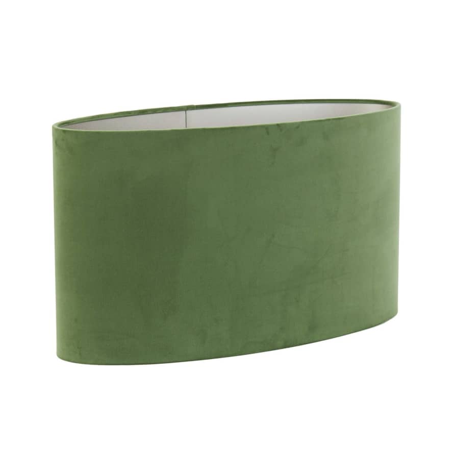 Light & Living 70cm Dusty Green Velour Oval Lampshade