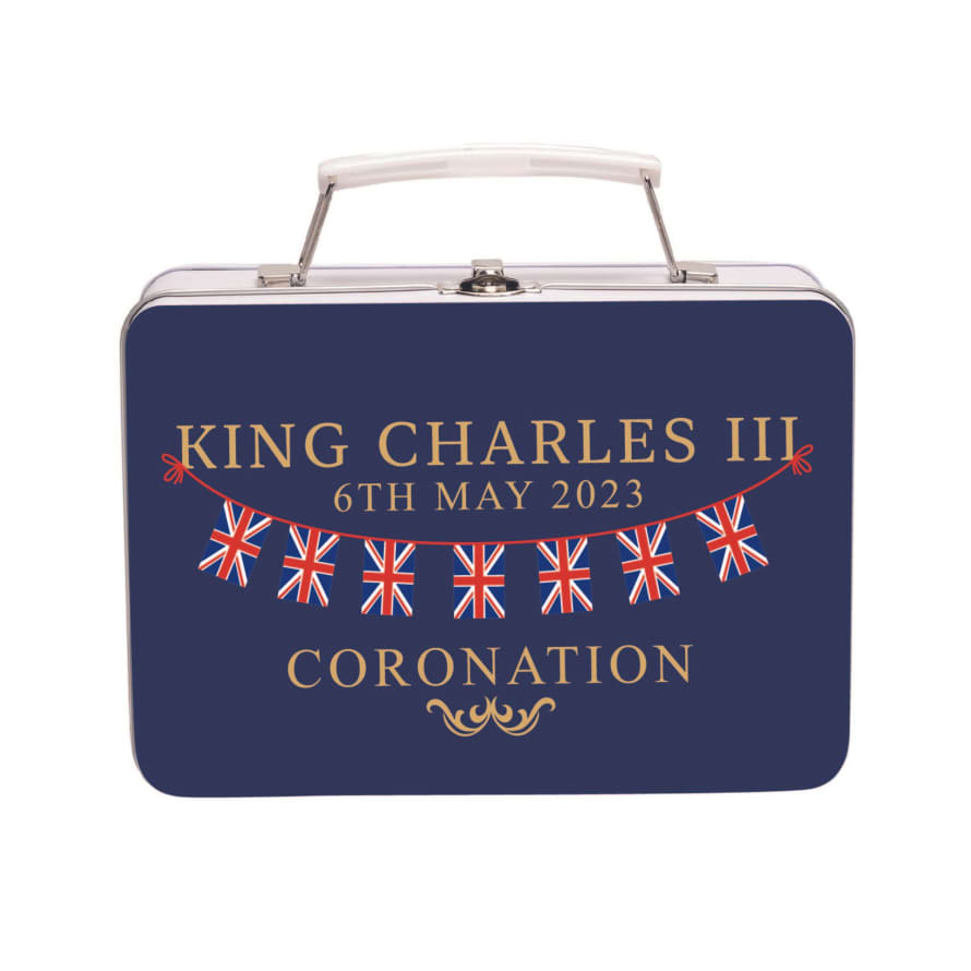 &Quirky King Charles III Metal Tin Case with Handle