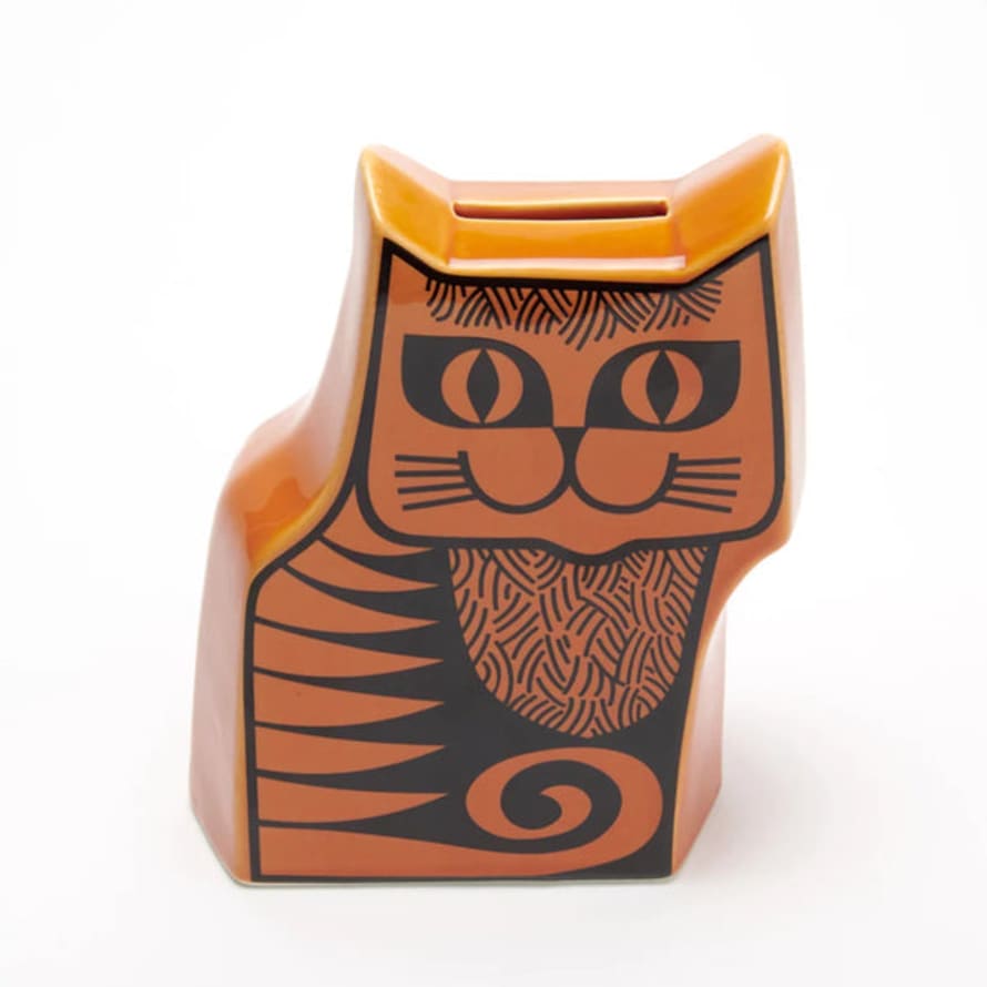 Magpie Hornsea Cat Money Box - Orange
