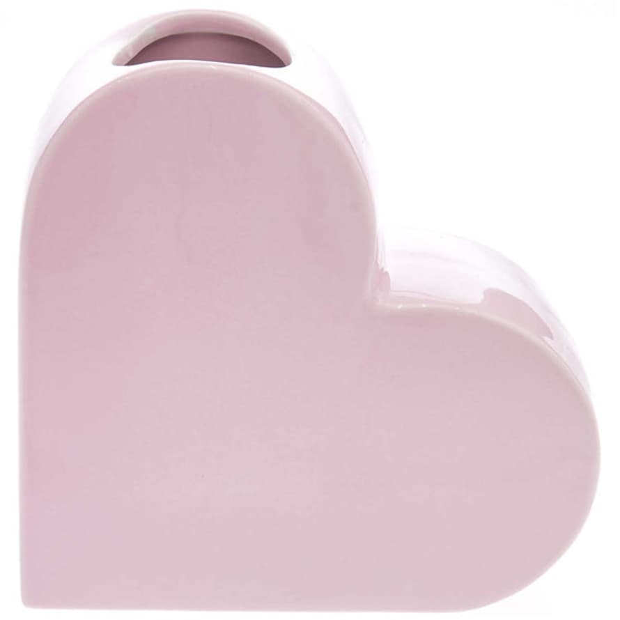 Rico Design Pink Ceramic Heart Vase