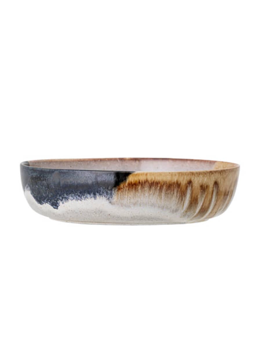 Bloomingville Jules Stoneware Serving Bowl In Multi-Coloured Glaze