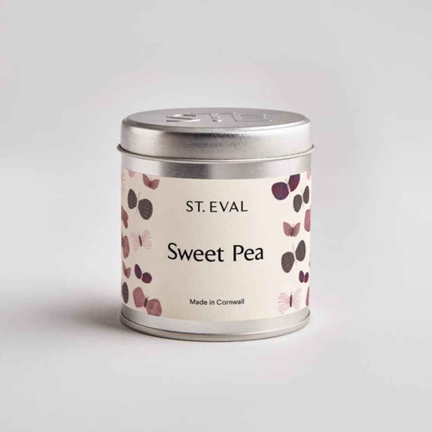 St Eval Candle Company Sweet Pea, Nature's Garden Scented Tin Candle