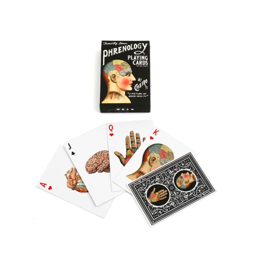 Temerity Jones Phrenology Design Playing Cards
