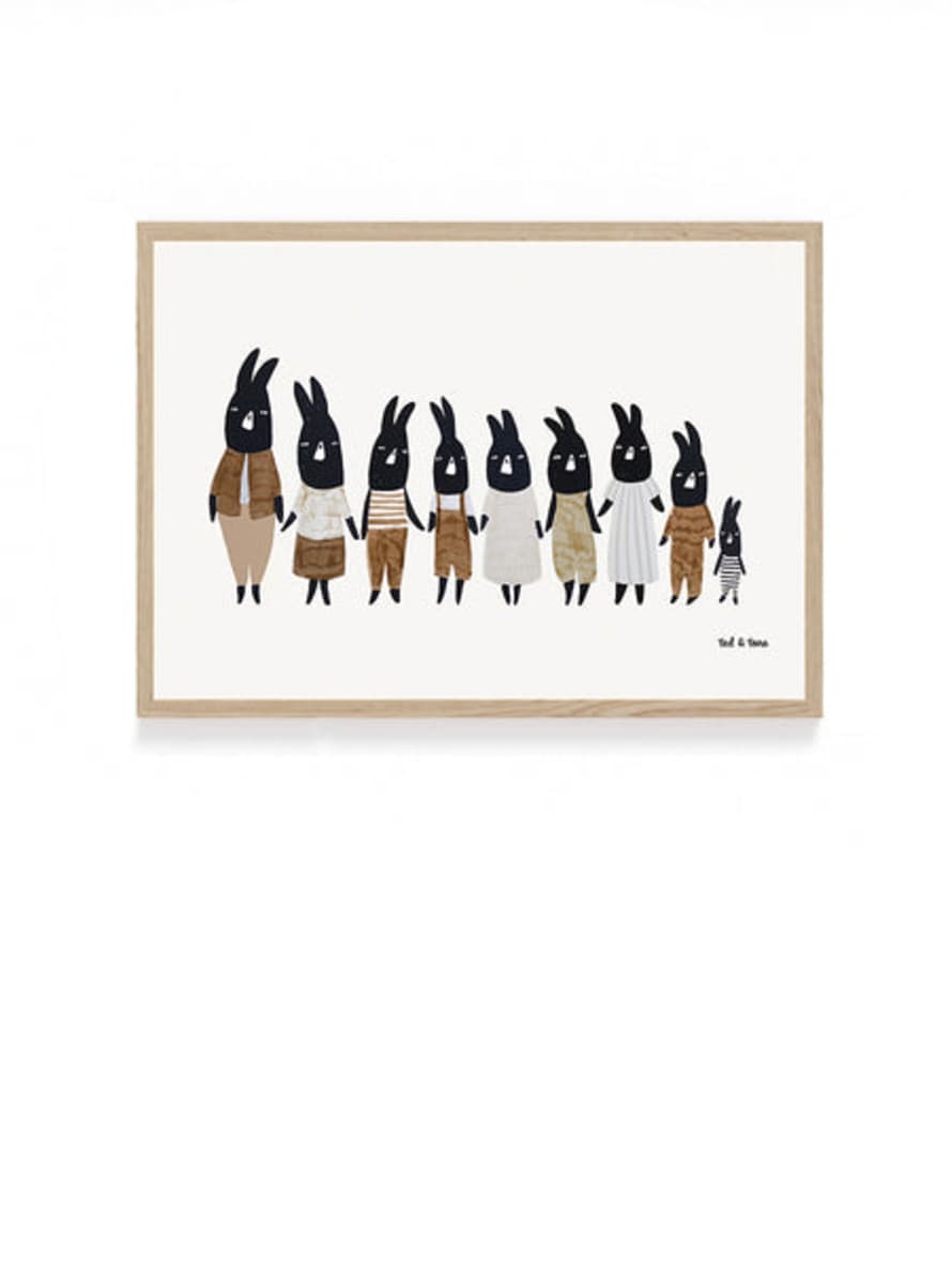 Organic Zoo A4 We Are Family Print