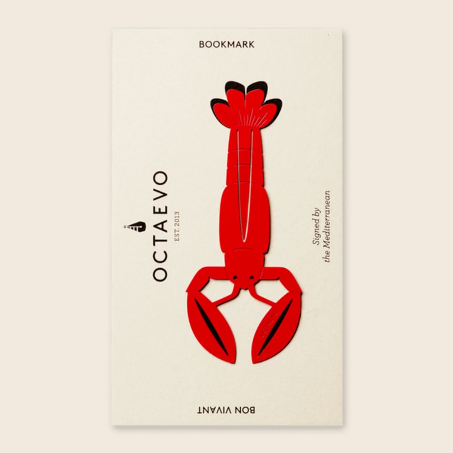 Octaevo Brass Red Lobster Bon Vivant Bookmark