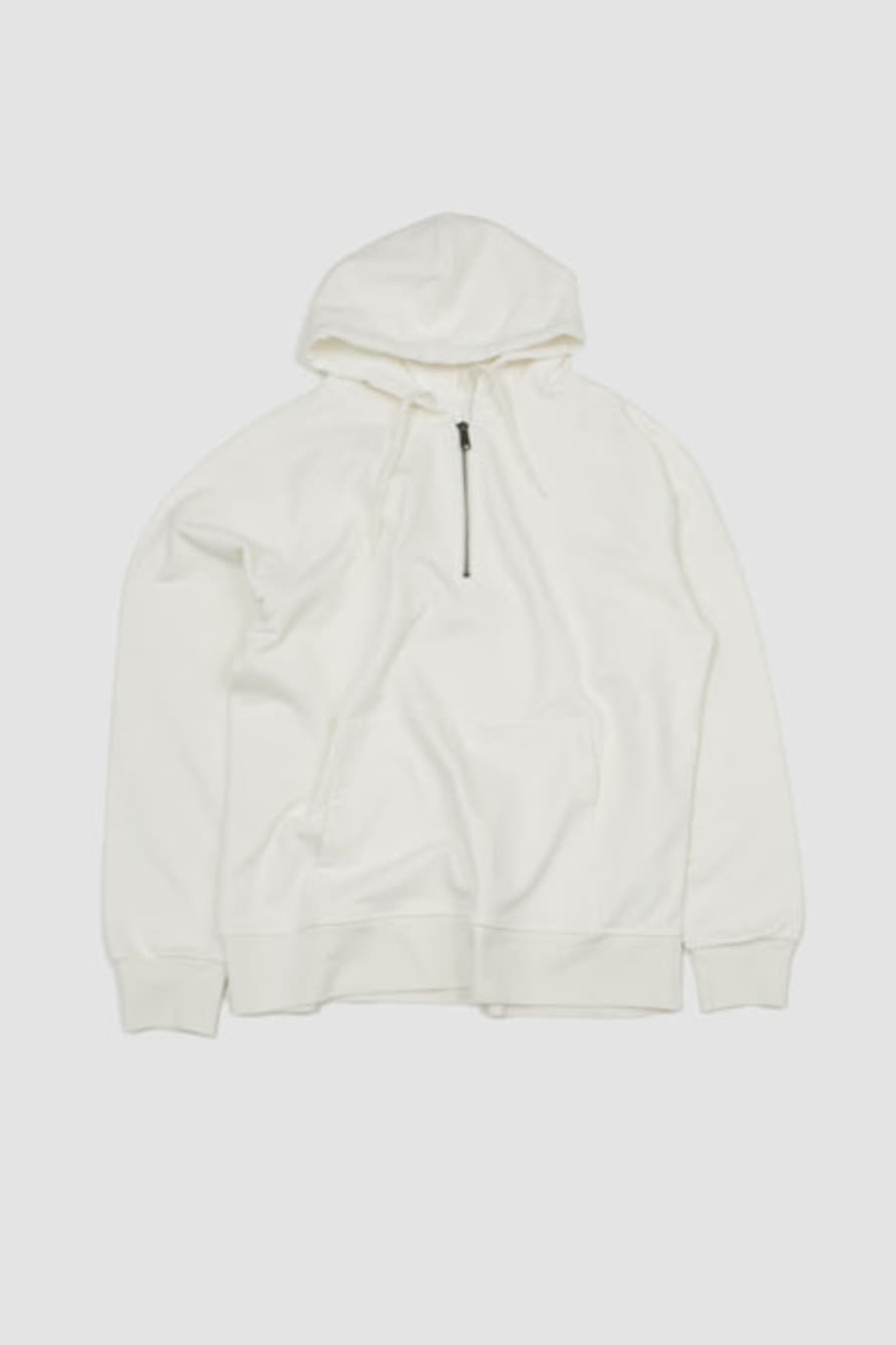 Margaret Howell Hoodie Dry Loopback Jersey Off White