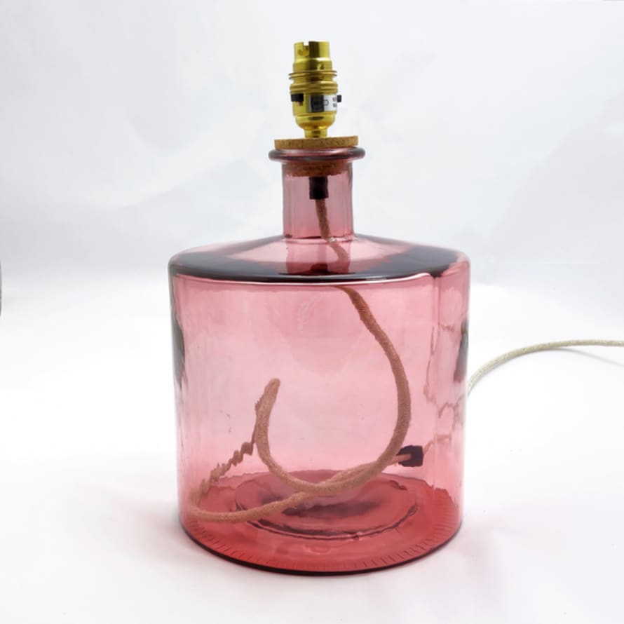 Jarapa Recycled Pink Glass Lamp