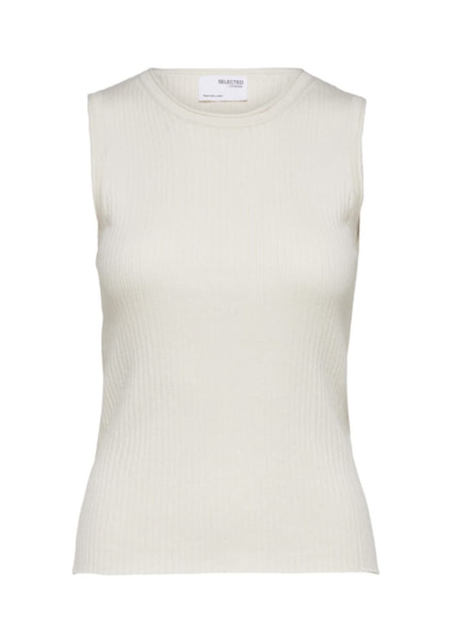 Selected Femme Lydia O-neck Knit Top Birch