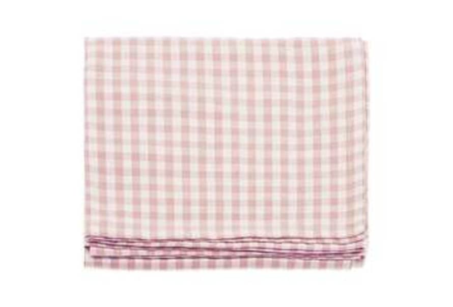 Waltons of Yorkshire Pink Gingham Tablecloth 130 x 230cm
