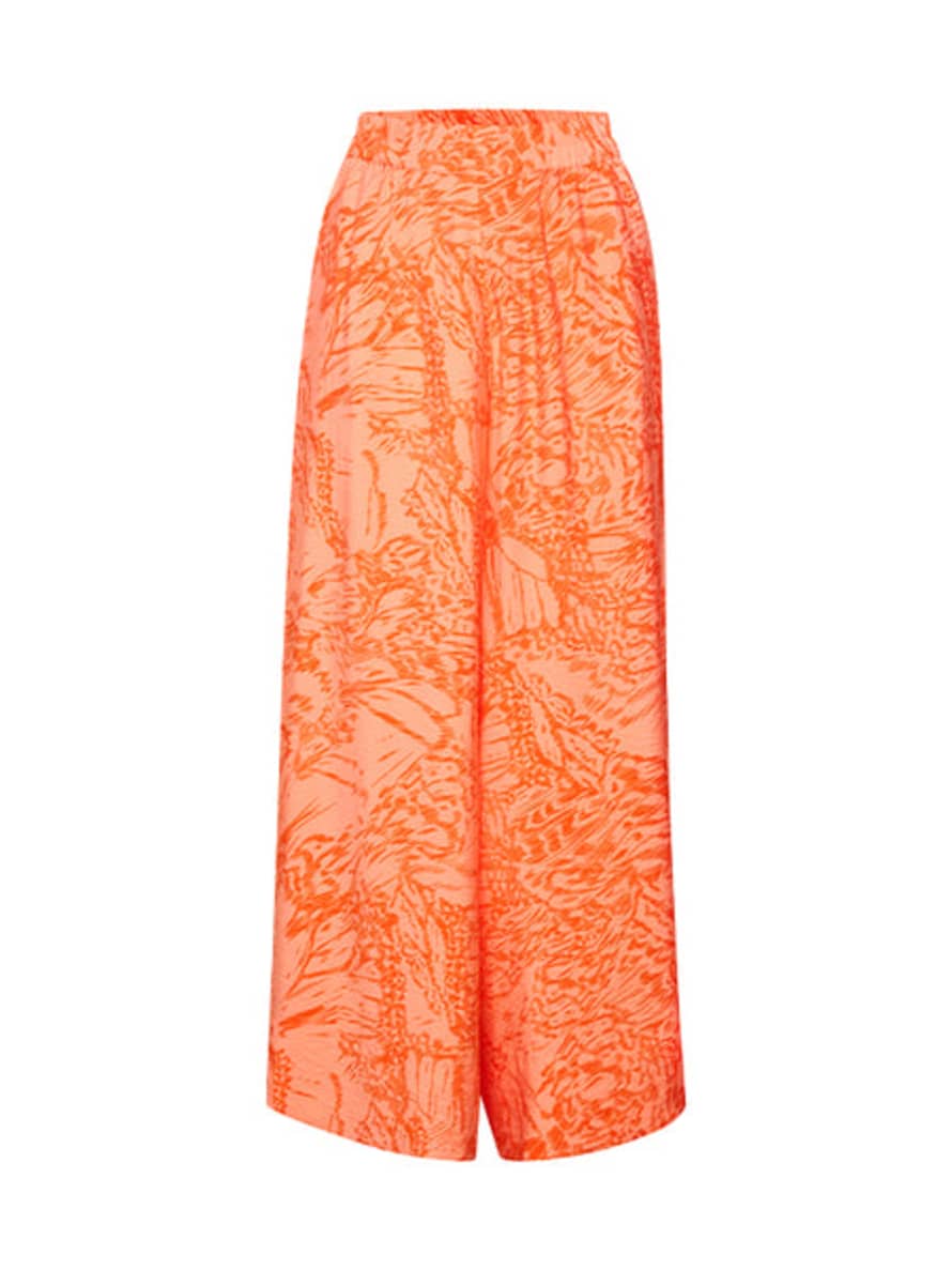 InWear Drita Graphic Print Wide Trousers Oranges