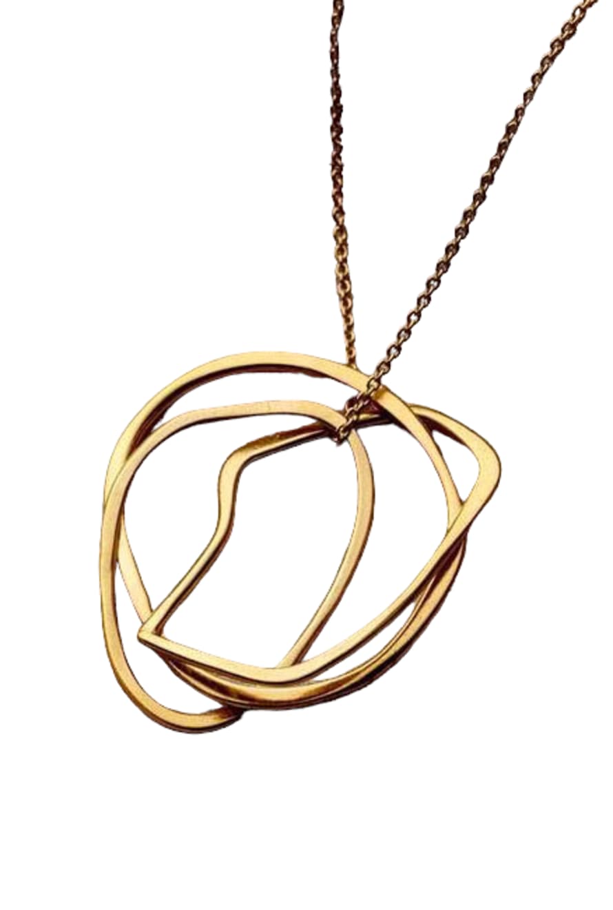 Posh Totty Designs 182 Yellow Gold Plated Fine Organic Russian Ring Necklace
