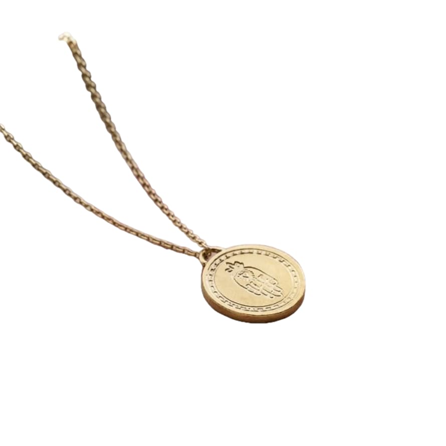 Posh Totty Designs Gold Hamsa Hand Talisman Coin Necklace