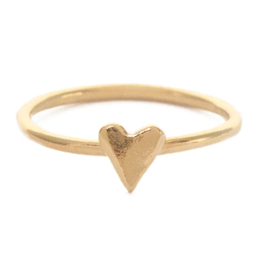 épanoui Heart Charm Ring - Gold