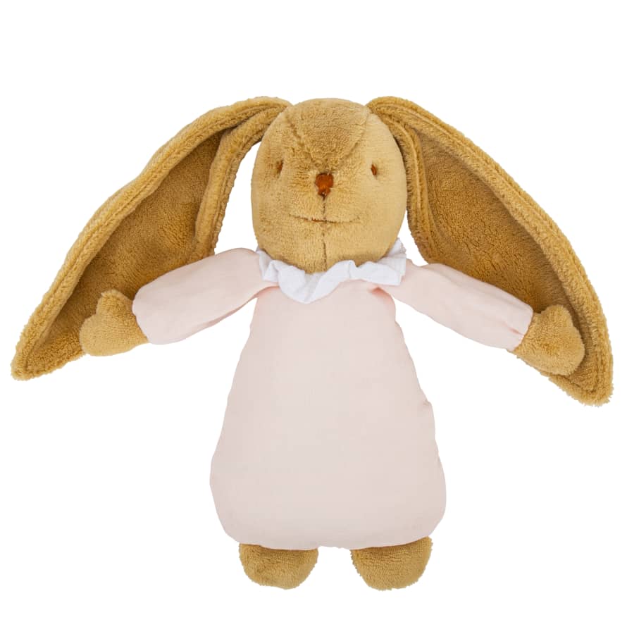 Trousselier Musical Bunny Fluffy 25Cm - Pouder Pink Organic Cotton