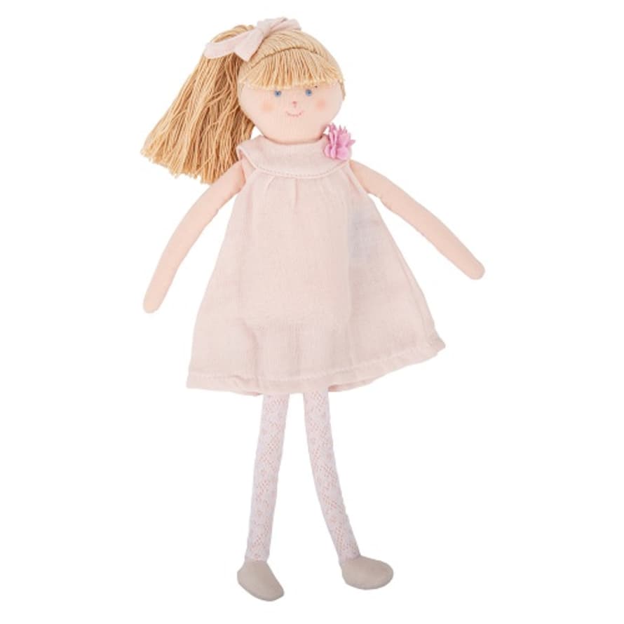 Trousselier Doll with Dress 30Cm - Pouder Pink Organic Cotton