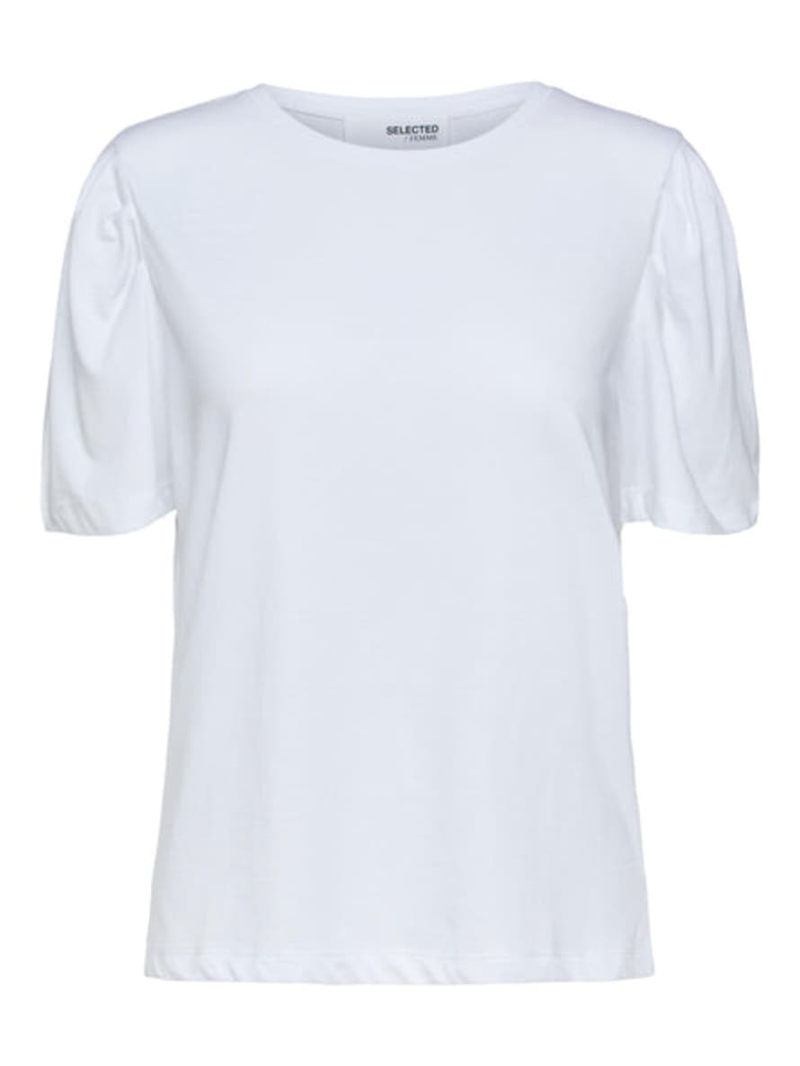 Selected Femme Slfofelia Bright White O-Neck T-Shirt