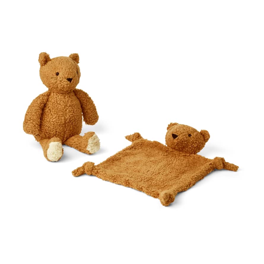 Liewood Ted Baby Gift Set - Mr Bear / Golden Caramel