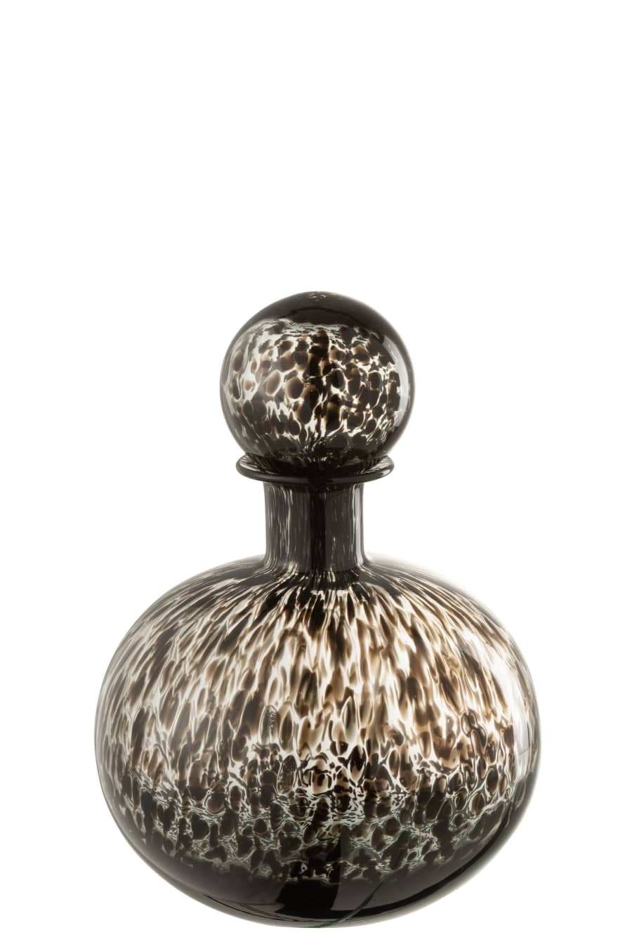 JLine Bottle+Plug Dot Decorative Round Glass Black