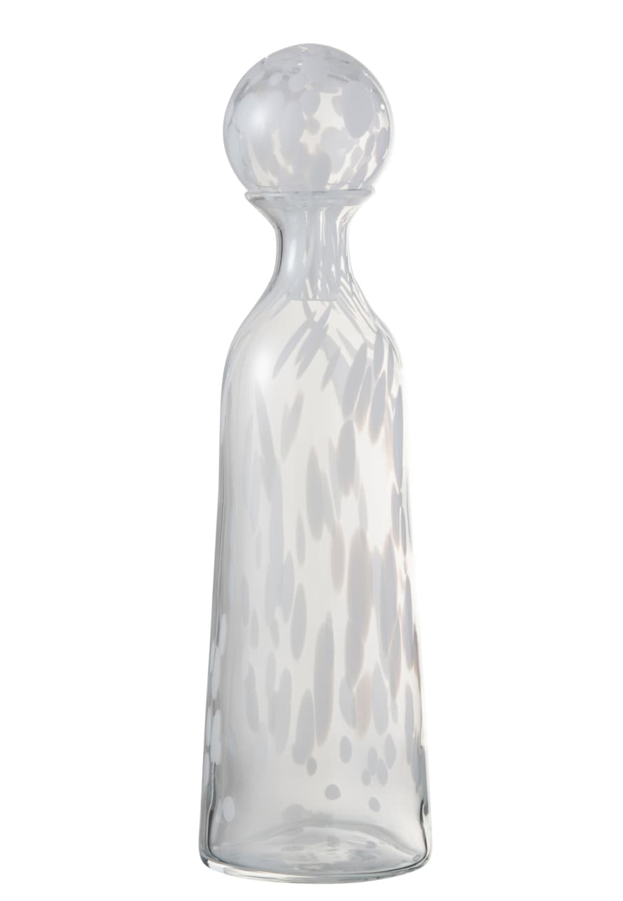 JLine Bottle+Stop Dot Decorative High Glass Transparent/White Large