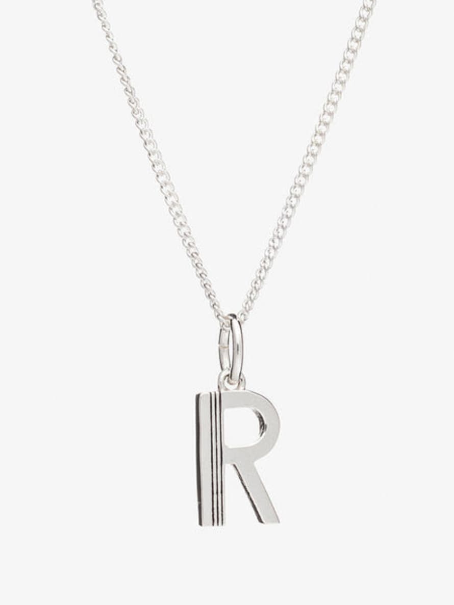 Rachel Jackson Silver R Initial Pendant Necklace 